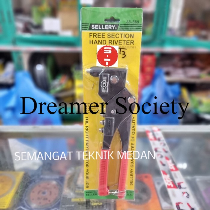 Berkualitas TANG RIVET TANGAN MANUAL PUTAR 360 DERAJAT HAND RIVETER SELLERY 88-869 TGM674