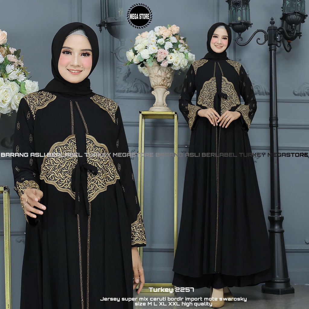 Pakaian Baju Busana Wanita TURKEY 2257 MAXY by MEGASTORE 25/07 AS C127