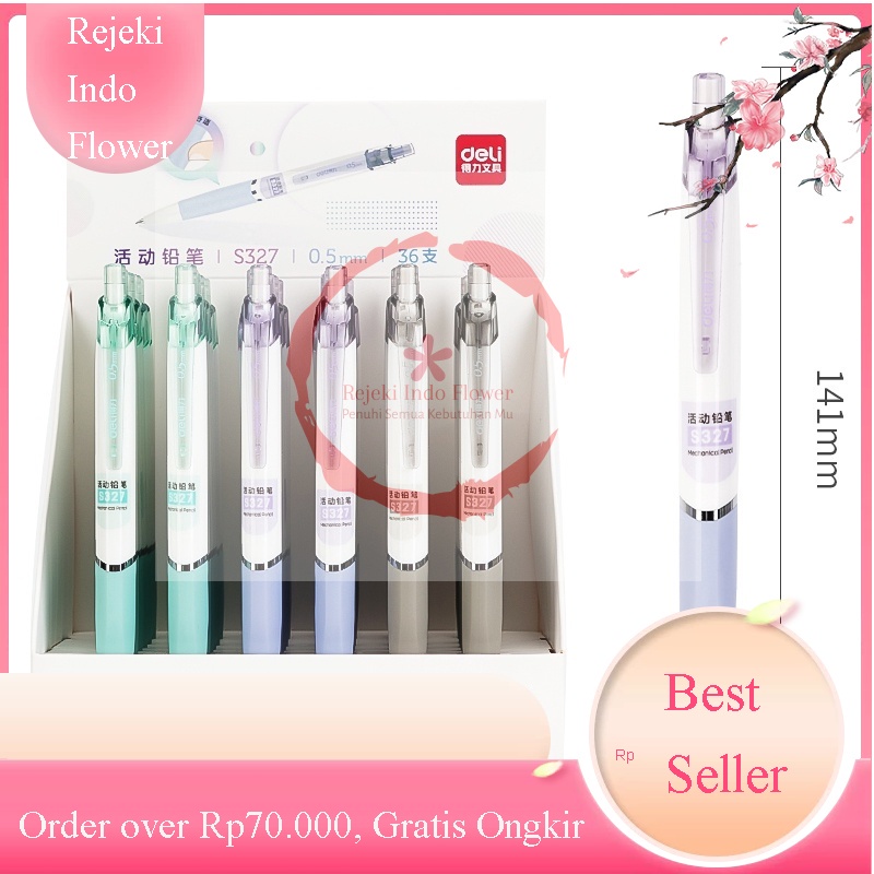 

REJEKI DELI PENSIL MEKANIK PENSIL CETEK TIP 0.5 Mm PROPELLING PENCIL PENSIL DILENGKAPI KLIP S327