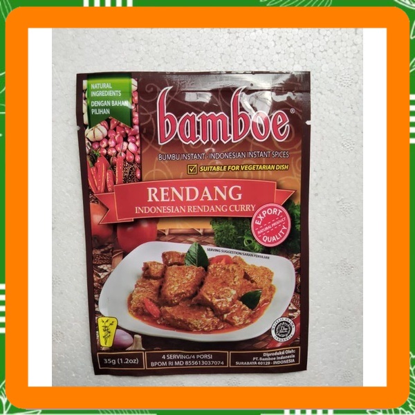 

Bamboe Bumbu instan rendang 35 gr. Tomyum Best Seller