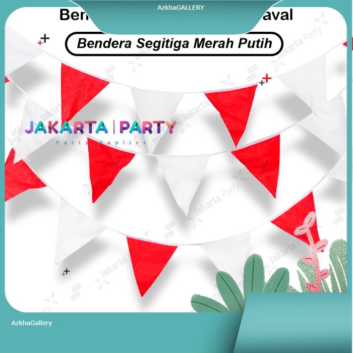 ✅Bendera segitiga kain / umbul umbul segitiga