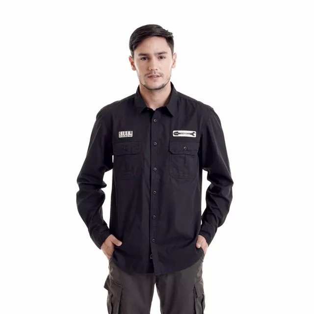 EIGER EIGER KEMEJA PRIA TOWSEND F1 SHIRT - BLACK