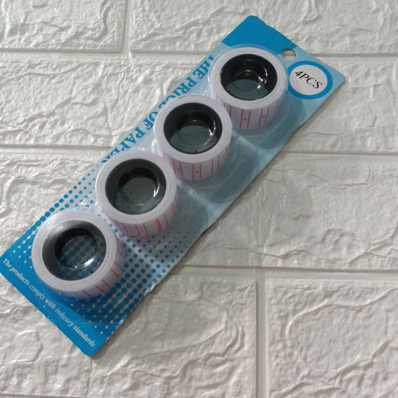

GROSIRJUJUR 4 Roll Label Harga Roll 1 Line Putih Print Cetak Price Label Untuk Toko Supermarket
