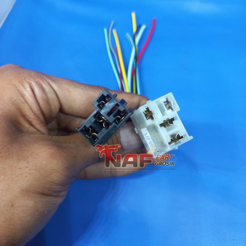 

fm12 SOKET KABEL RELAY MOTOR MOBIL KAKI 4 UNIVERSAL ORIGINAL