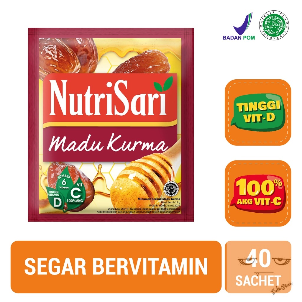 

NutriSari Madu Kurma 40 Sachet - Minuman Buah Vitamin C