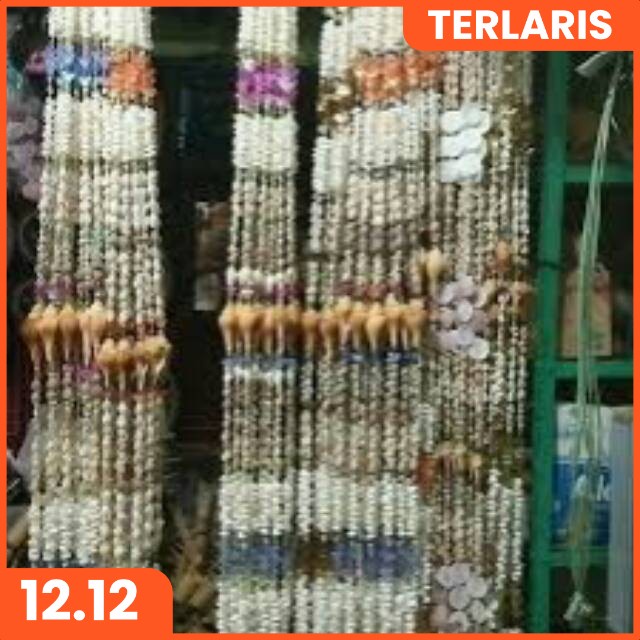 TIRAI KERANG/HIASAN PINTU KAMAR/ ISI 10 UNTAI UKURAN BESAR