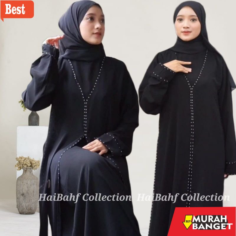 GAMIS RAMADHAN TERBARU UNTUK WANITA- Promo Abaya Gamis Turkey Maxi Dress Hitam Abaya Arab Saudi Sifo