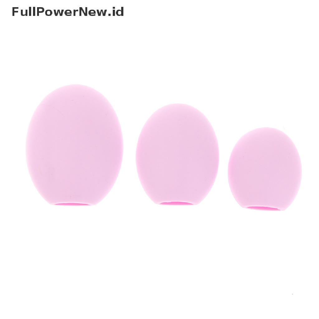 Power 3Pcs Kuas Makeup Silikon Dust Proof Guard Protection Cover Tempat Kotak Penyimpanan ID