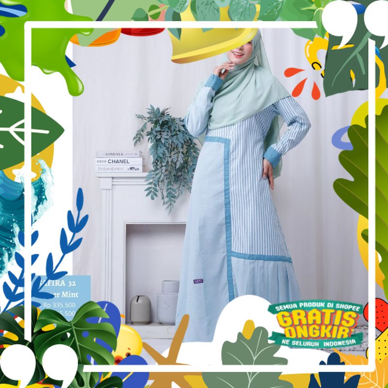 (COD) Terbaru gamis muslim wanita AL HALLY SAFIRA 32 ll gamis Busui salur rempel Terlaris ORI/ solat