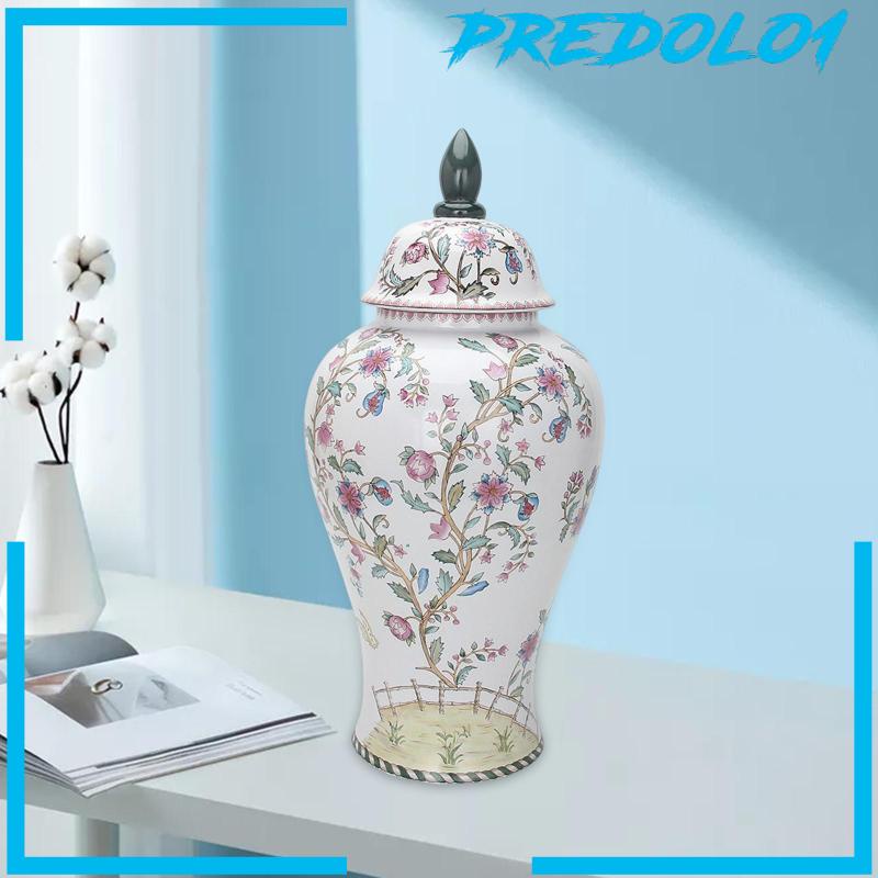 [Predolo1] Toples Candi Porcelain Vas Keramik Tradisional Koleksi Dekorasi Meja