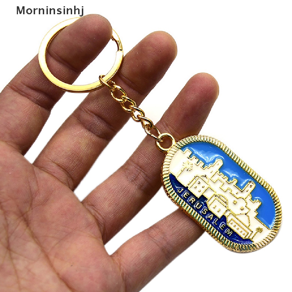 Mornin Pola Arsitek Gereja Gantungan Kunci JERUSALEM Liontin Tas Mobil Souvenir Religi Keychain Hadiah id