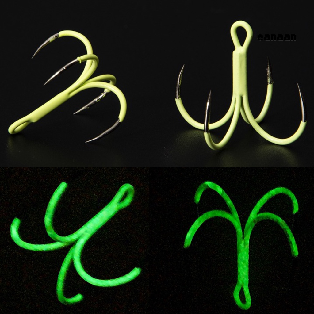 Cnn-5pcs/kotak Kait Ikan Bercahaya Mini Baja Karbon Tinggi Cakar Empat Fish Jig Hook Fishing Tackle