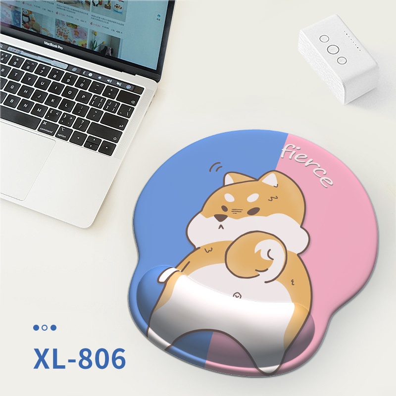 Kawaii Anime Mouse Pad Dengan Penopang Pergelangan Tangan Anti Slip Silikon Hand Rest 3D Kartun Lucu Tikus Mat