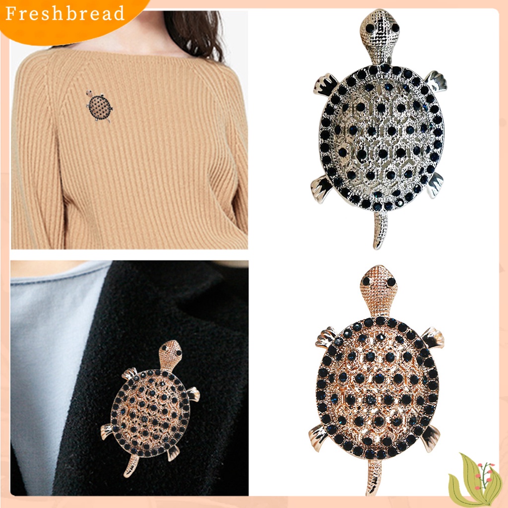 &lt; Freshbread &gt; Pin Bros Bentuk Kreatif Warna Vibrant Menggemaskan Karat Berkilau Hias Alloy Pakaian Syal Turtle Brooch Pin Perhiasan Decor Untuk Wanita