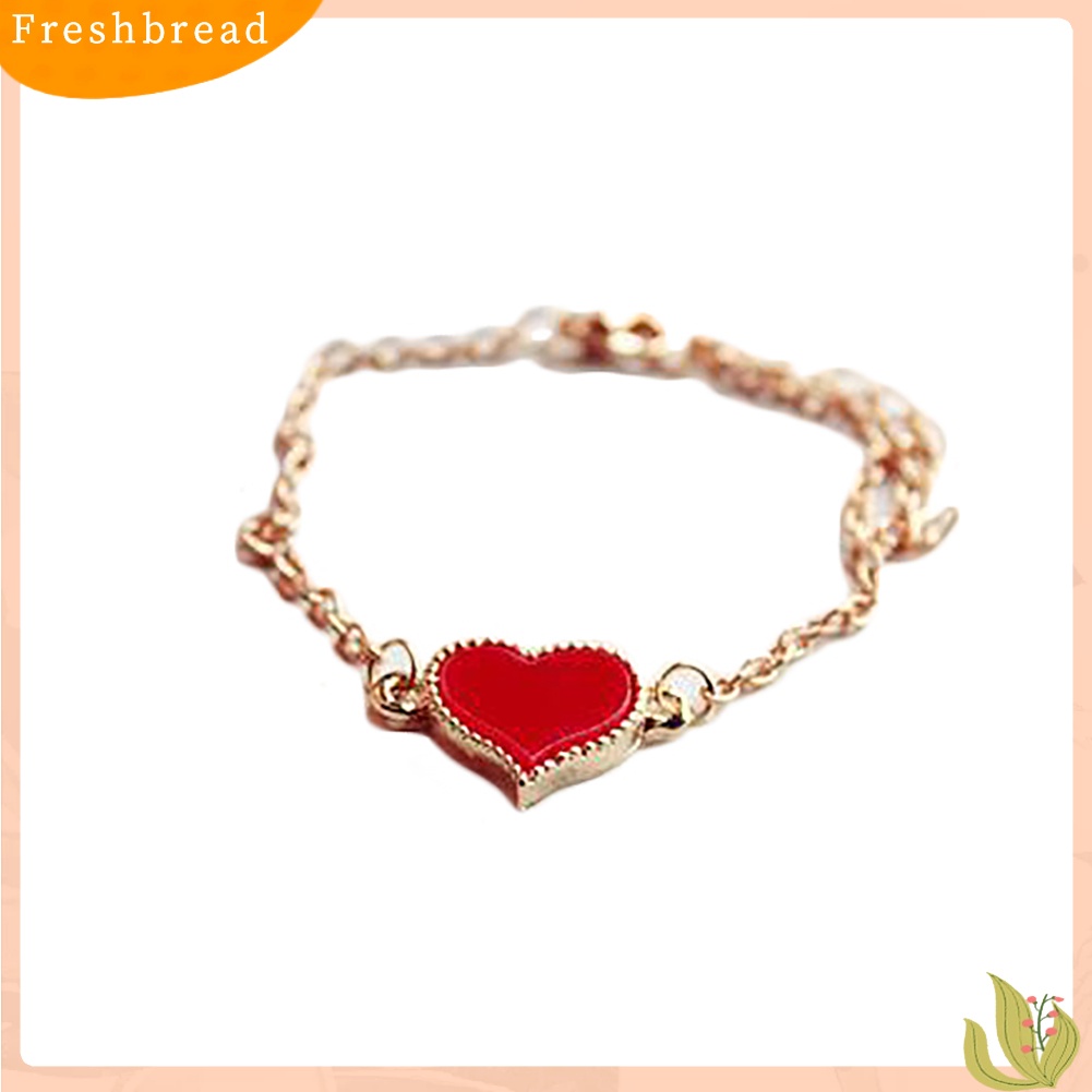 &lt; Freshbread &gt; Wanita Cinta Desain Hati Gelang Bangle Perhiasan Rantai Pesta Cocktail Hadiah