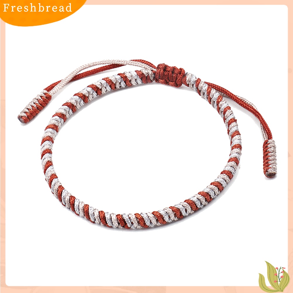 &lt; Freshbread &gt; Handmade Knots Adjustable Braided Rope Lucky Bracelet Unisex Persahabatan Bangle