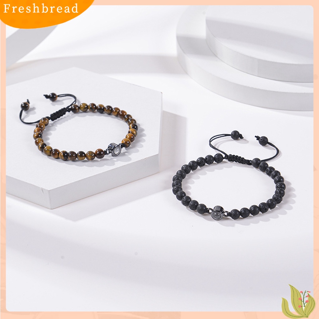 &lt; Freshbread &gt; Gelang Couple Handmade Tali Elastis Adjustable I Love You 100bahasa Gelang Perhiasan Aksesoris