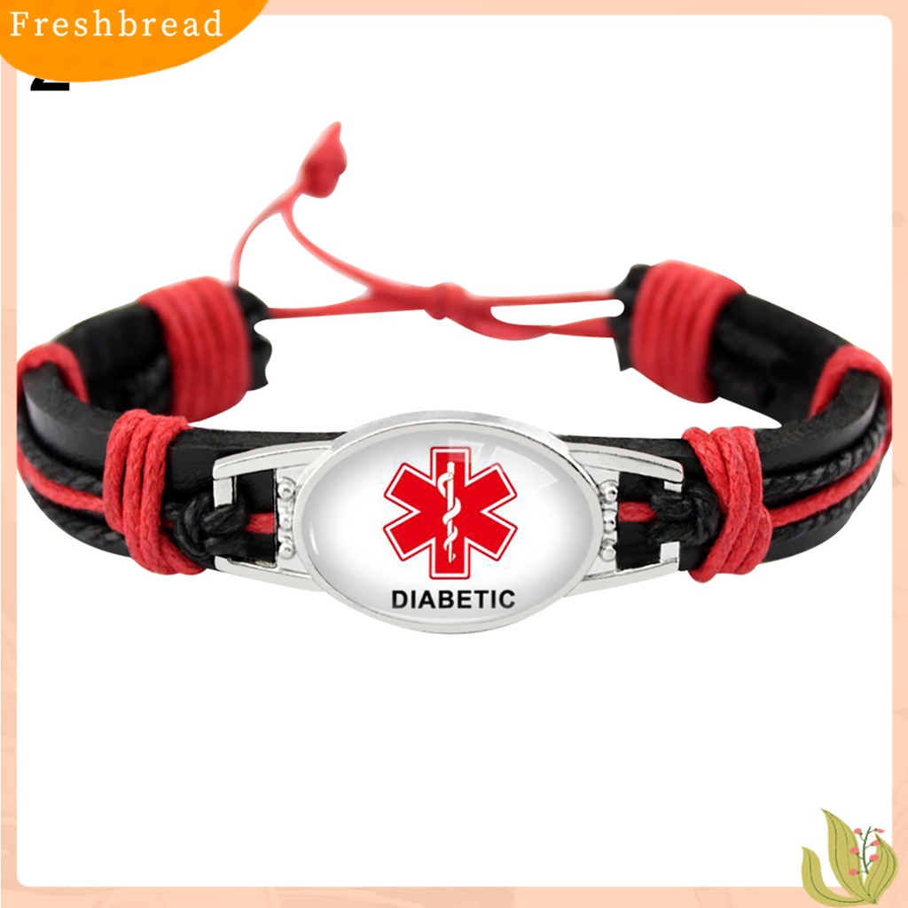 &lt; Freshbread &gt; Outdoor Braided Climbing Cord Diabetes Medis Alert Gelang Survival Bangle