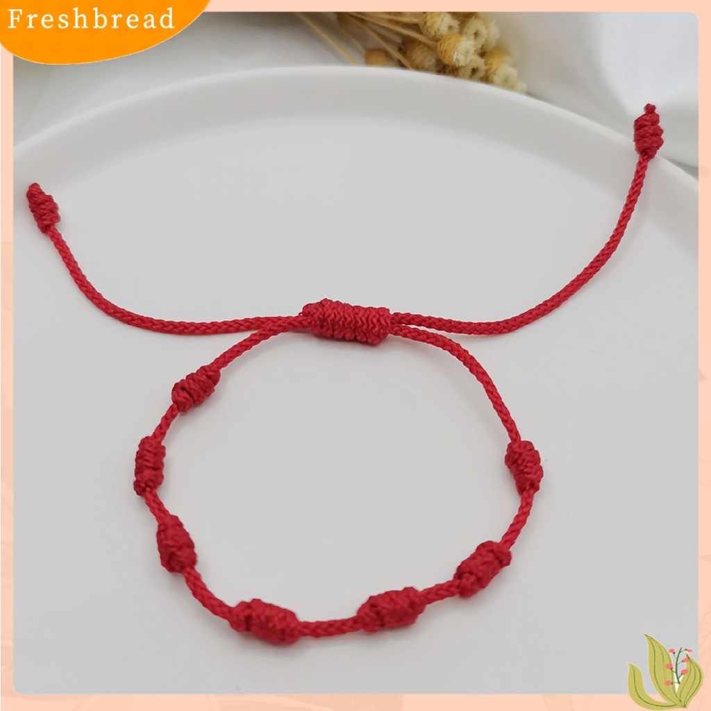 &lt; Freshbread &gt; 2Pcs Gelang Tali Merah Keberuntungan 7simpul Perlindungan Tali Jimat Hadiah Tahun Baru