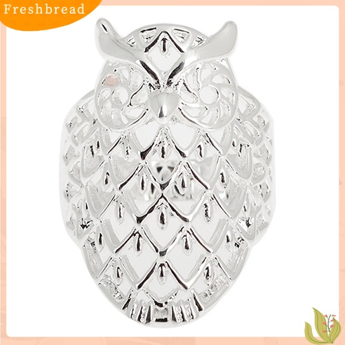 &lt; Freshbread &gt; Fashion Wanita Burung Hantu Berongga Jari Cincin Cukup Lucu Fashion Aksesoris Hadiah