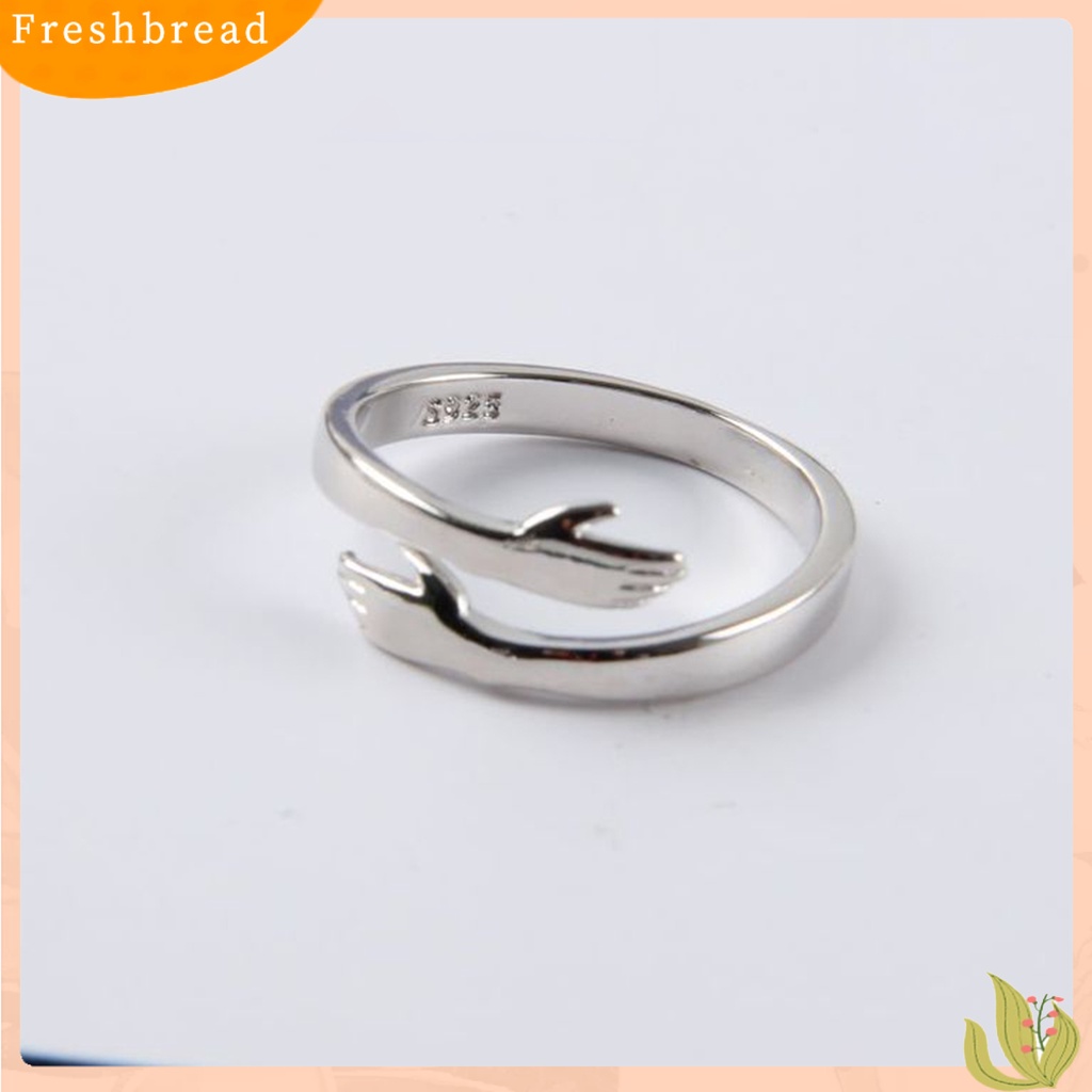 &lt; Freshbread &gt; Cinta Peluk Fashion Terbuka Pasangan Cincin Adjustable Antik Pertunangan Statement Band