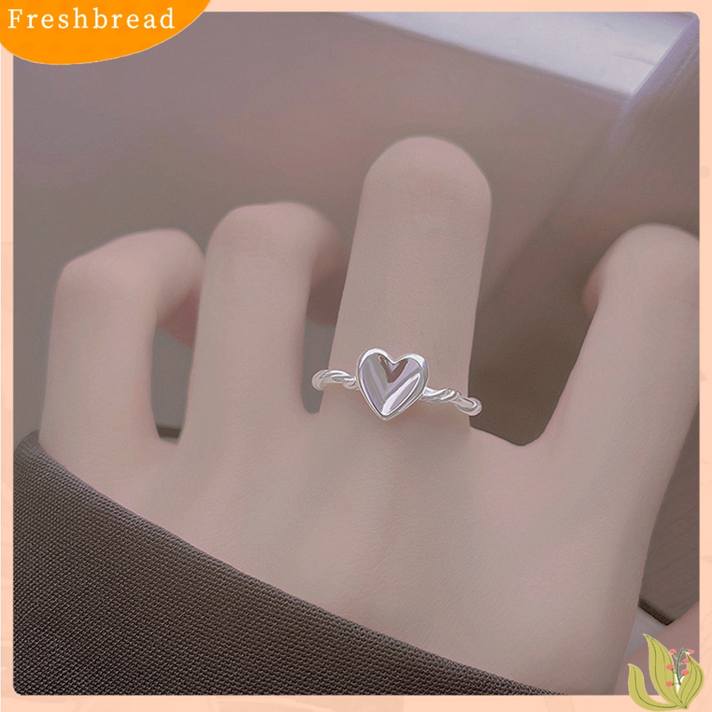 &lt; Freshbread &gt; Wanita Cincin Pembukaan Kepribadian Memutar Dapat Disesuaikan Hadiah Mewah Warna Emas Cinta Hati Jari Cincin Fashion Perhiasan