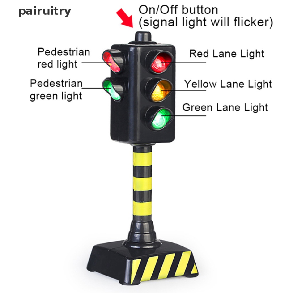 Prt Anak Mini Traffic Signs Light Speed Camera Mainan Dengan Musik Mainan Aturan Lalu Lintas LED PRT