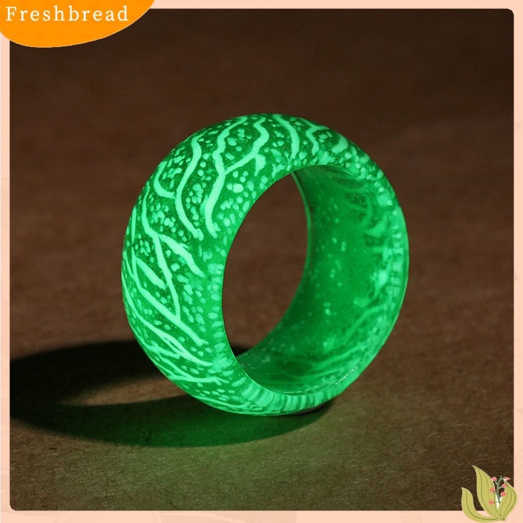 &lt; Freshbread &gt; Kreatif Unisex Pola Retak Bercahaya Glow Cincin Fashion Perhiasan Aksesori