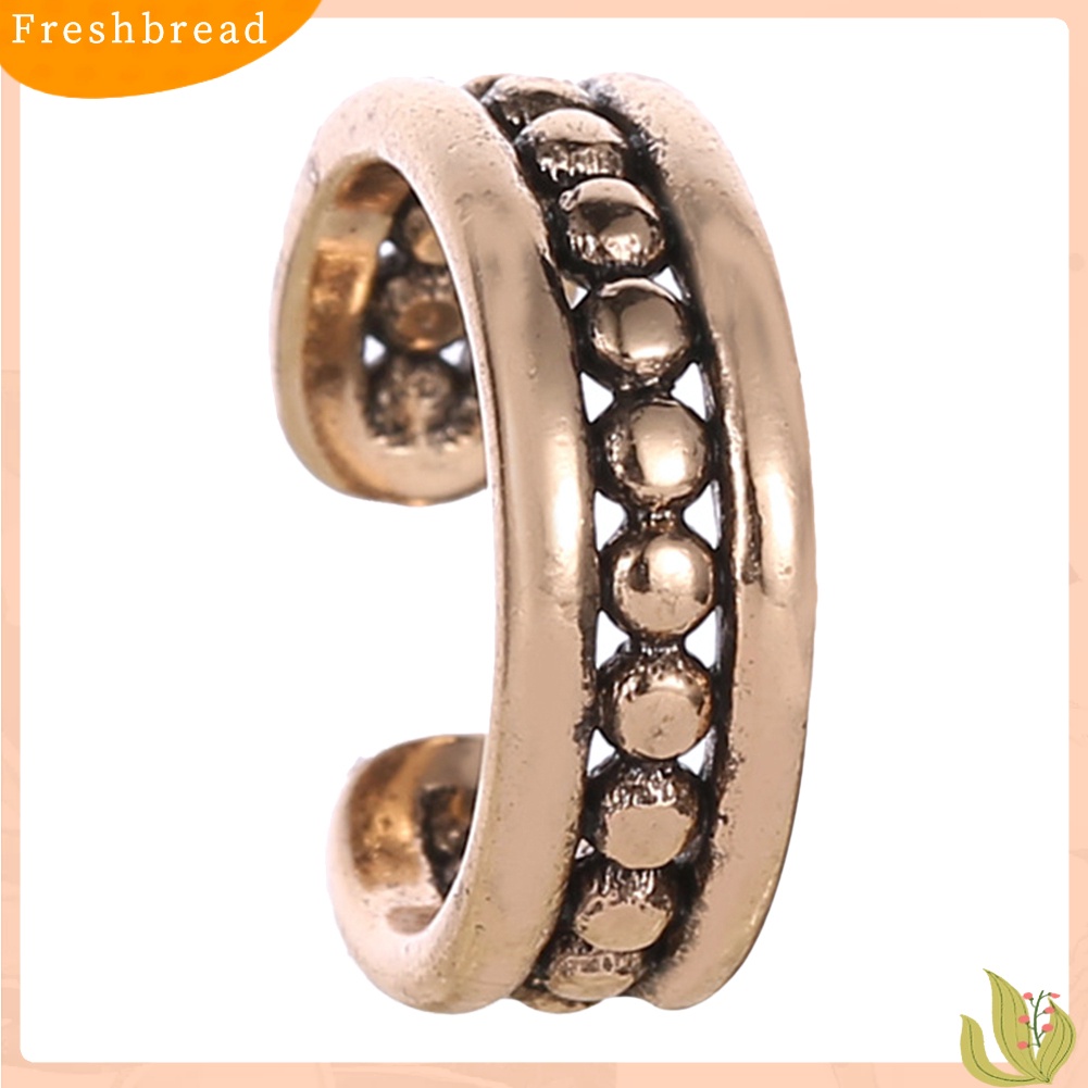 &lt; Freshbread &gt; 1Pc Wanita Logam Bola Telinga Manset Klip On Anting Tulang Rawan Perhiasan Non-piercing