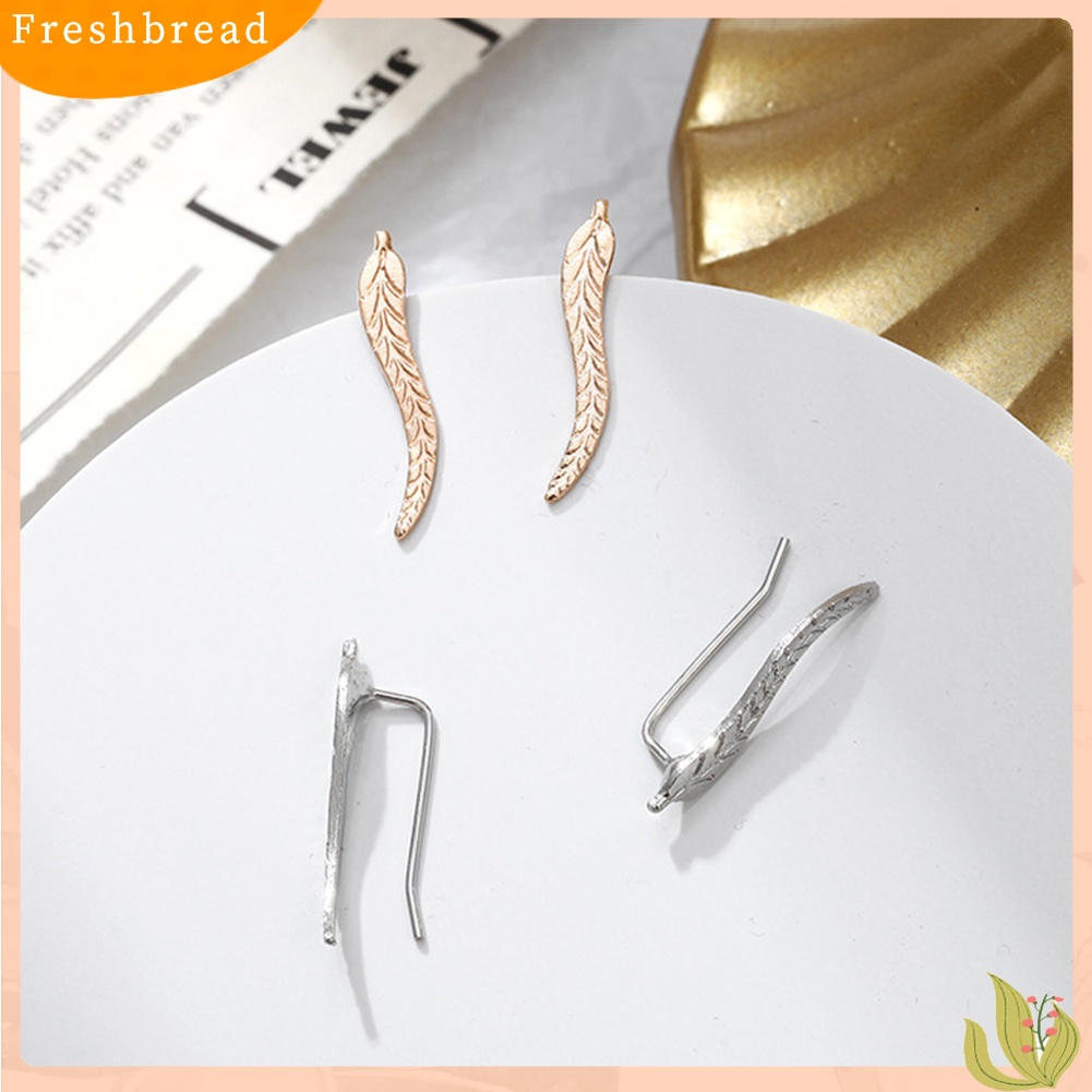 &lt; Freshbread &gt; Fashion Wanita Bentuk Daun Manset Telinga Klip Anting Tindik Pesta Perhiasan Hadiah