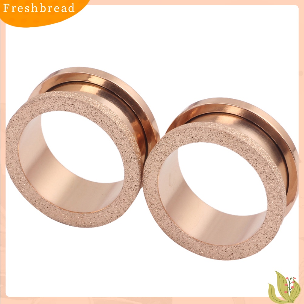 &lt; Freshbread &gt; 4mm-20mm Fashion Matte Glitter Unisex Ear Tunnels Plugs Piercing Perhiasan Dekorasi