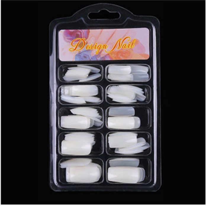 KUKU PALSU POLOS BOX ISI 100 PCS/Nail art