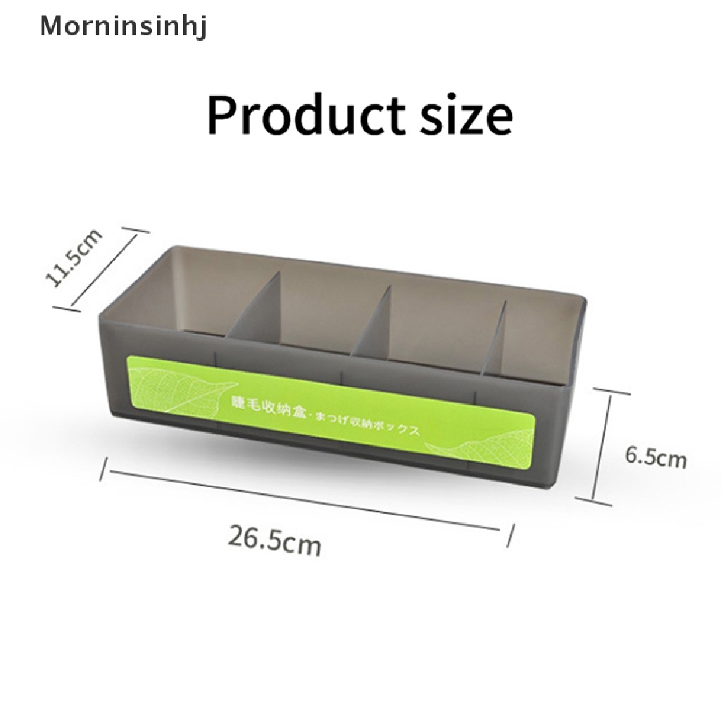 Mornin 4grids Eyelash Extension Tool Storage Box Tempat Penyimpanan Bulu Mata Kosong Plastik id