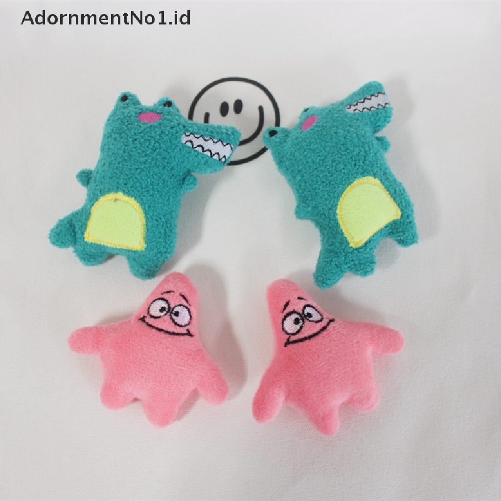 [AdornmentNo1] Lucu Kartun Boneka Mewah Pin Bros Kain Stiker Crocodile Patrick Star Bros Tas Pakaian Lencana Pin Ransel Liontin Dekorasi Aksesoris [ID]