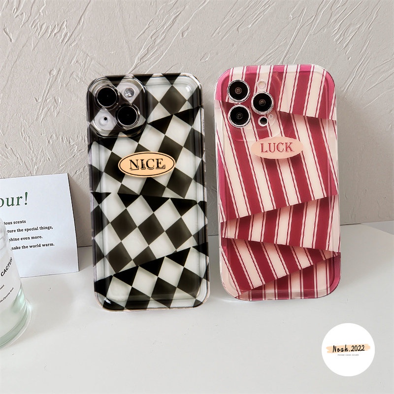 Stripe Diamond Irregular Pattern Case Oppo A15 A95 A77 A54 A77s A16E A52 A16K A92 A16s A17 A17K A55 A3s A7 A74 A5 A12E A9 A16 A57 A12 A5s A1K A53 A31 Soft Airbag Sarung Tahan Guncangan