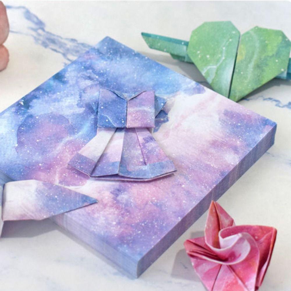 [Elegan] Origami paper DIY Premium Galaxy Double Sides Kertas-Potong Sakura Craft paper