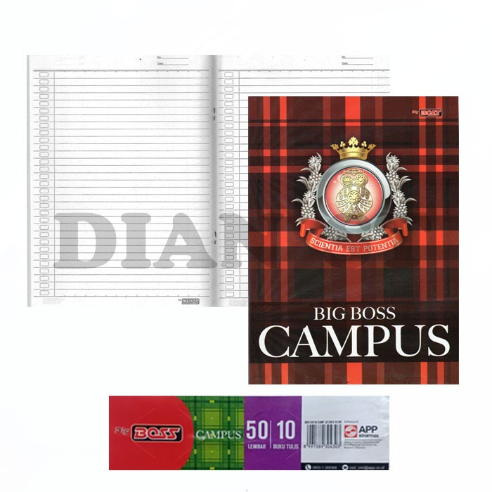 

DNN- Buku Tulis Big Boss Campus 50 Lembar - pak