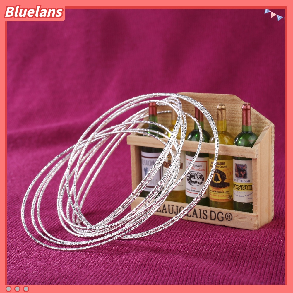 {In Stock} 10Pcs/Set Fashion Wanita Etsa Dimpled Lingkaran Bangles Bracelets Perhiasan Hadiah