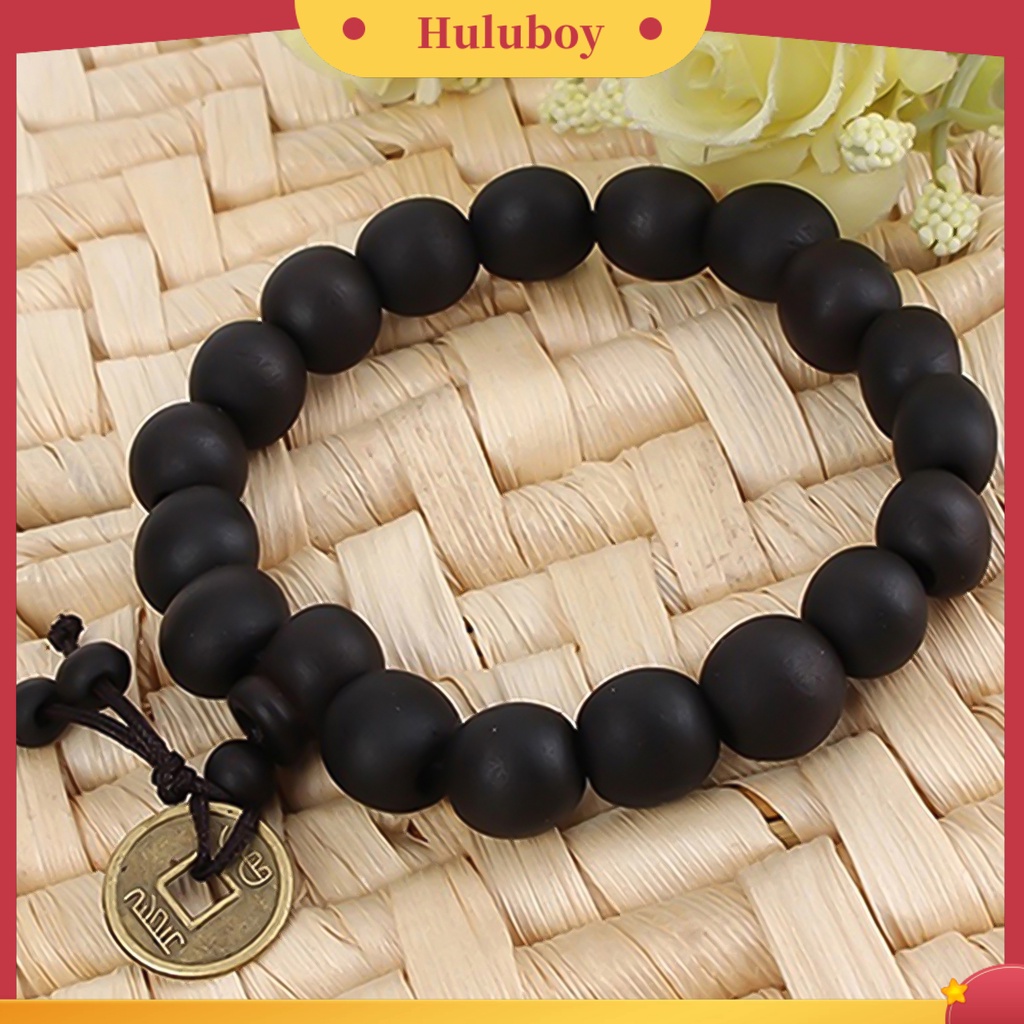{Ready Stock} Gelang Manik-Manik Kayu Perhiasan Vintage Liontin Tembaga Bangle Untuk Unisex