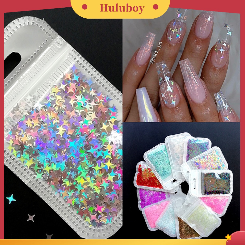 {In Stock} Cross Star Flakes Nail Glitter Sequin Paillette Manicure 3D Art Tips Slices