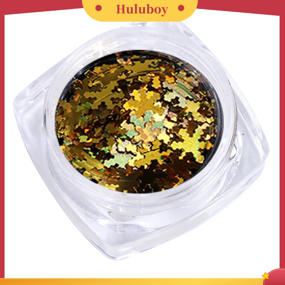 {In Stock} 1kotak Natal Dekorasi 3D Glitter Snowflake Nail Art Sequin Ultra-Tipis Flake