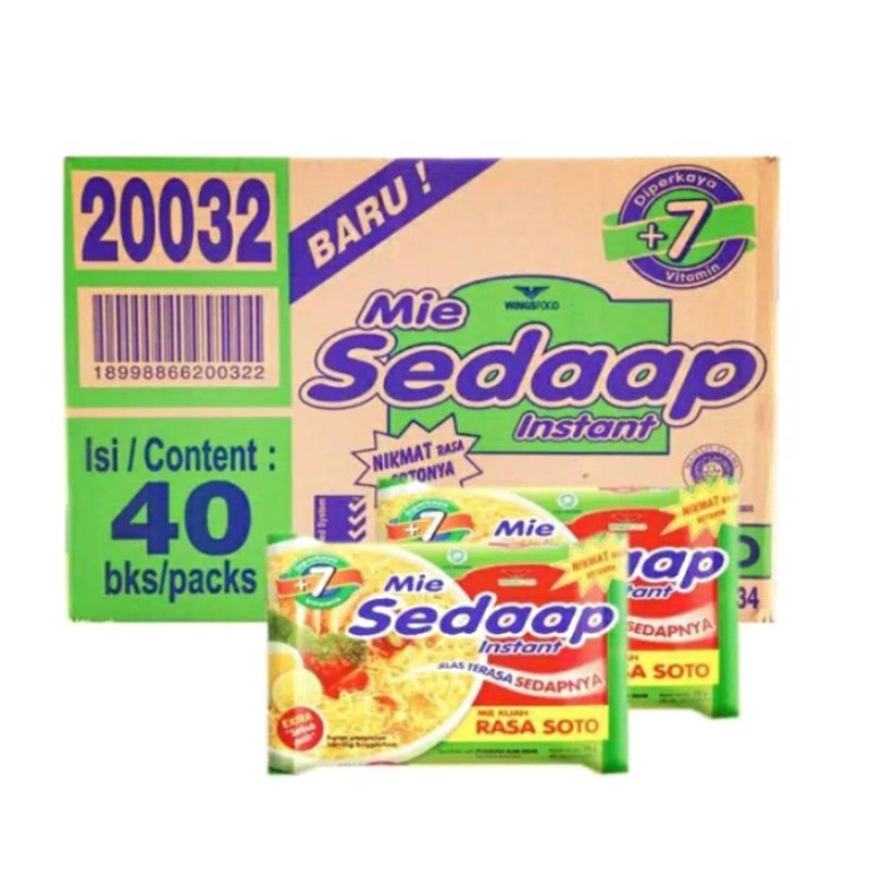 

Mie sedaap soto 40pcs 1 dus