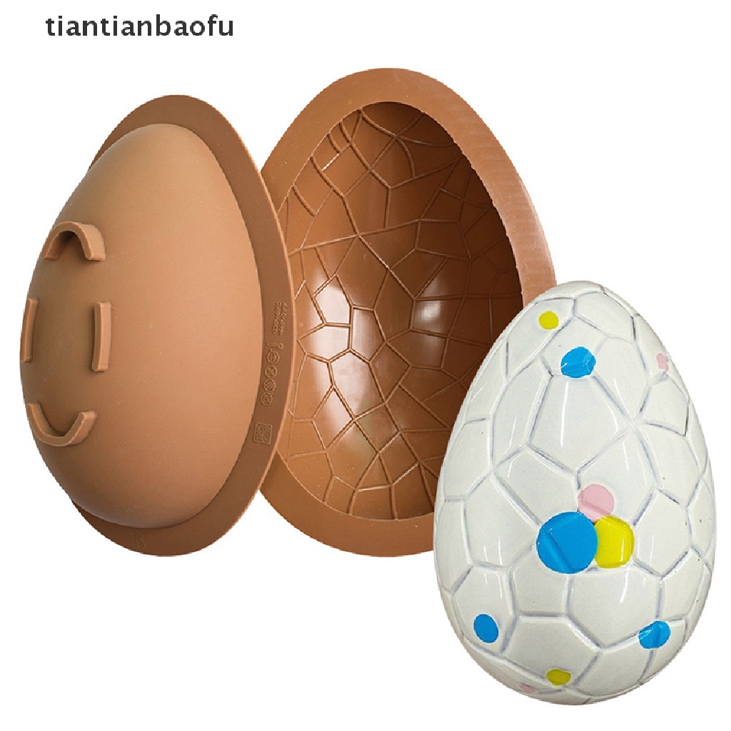 [tiantianbaofu] 1/2pcs Silicone Bakeware Egg Chocolate Mold Easter Setengah-Bulat Egg Mousse Mold Butik