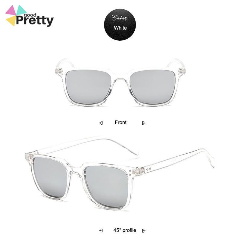 Korea Retro kacamata hitam kotak kecil dipersonalisasi Sunglassess Untuk Pria/Wanita - PD