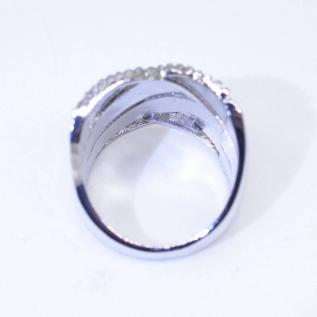 Goldkingdom Aksesoris Perhiasan Fashion Ready Stock Multilayer Dibungkus Dengan Cincin Berlian Mengacu Tunangan Perhiasan Perak Untuk Wanita &amp;#039; S.Pesta.