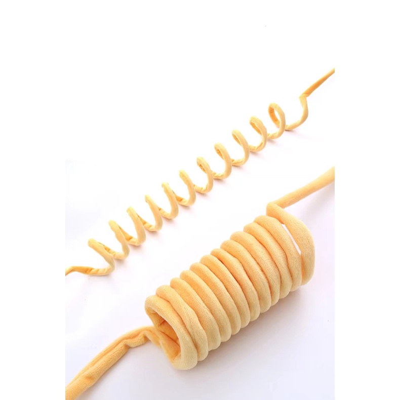 Mainan Interaktif Penggoda Kucing Model Gantung  Bentuk Dengan Bel pet cat toy/Mainan Kucing Bola Bulu Tali Spring