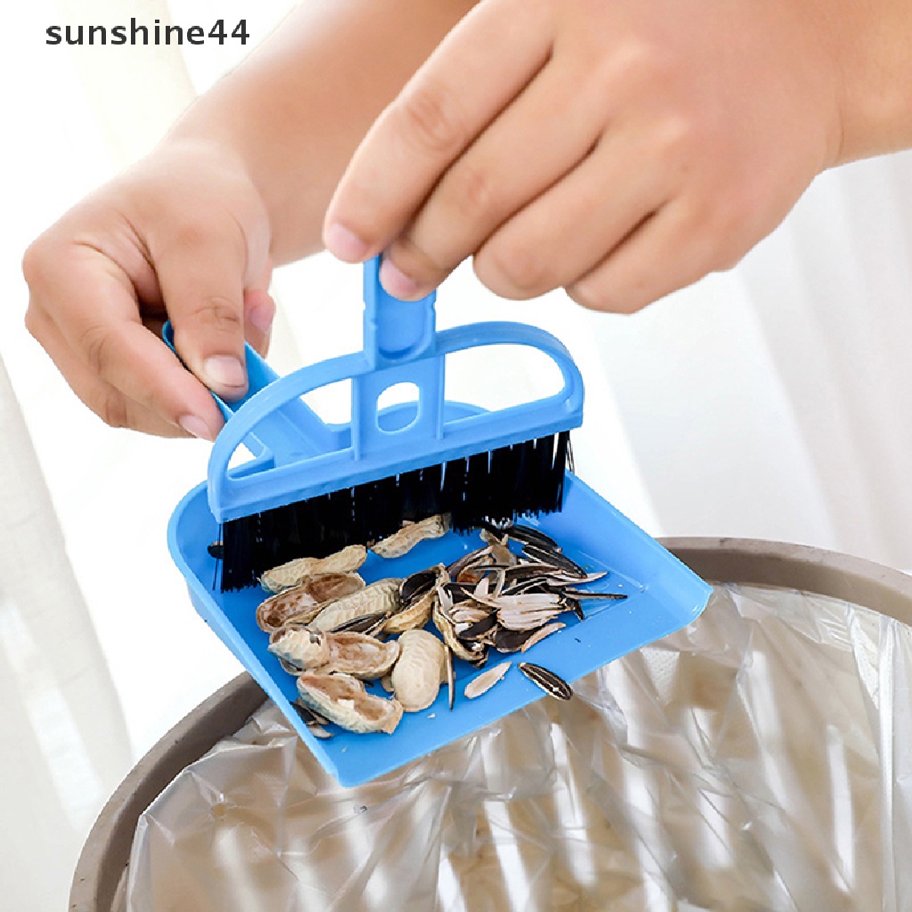 Sunshine Sikat Pembersih Mini Sapu Pengki Set Desktop Sweeper Alat Pembersih Sampah ID