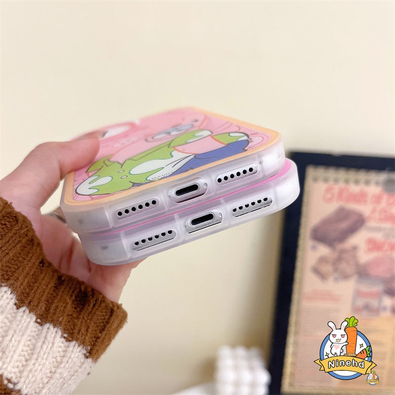 IPHONE Casing Kompatibel Untuk Iphone14 13 12 11 Pro Max X Xr Xs Max SE 8 7 6 6s Plus Se2020Pasangan Patrick Star Phone Couple Soft Case Pelindung Kamera Shockproof Soft Cover Pelindung SE 2020 SE