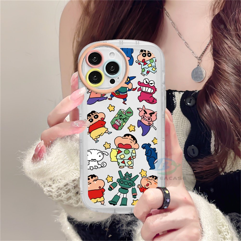 Realme C55 5i 6i C3 C35 C21Y C25Y C21 RealmeC11 C11 2021 C25 C15 C12 C2 Crayon Shin-chan Soft TPU Phone Case Cover Binteacase