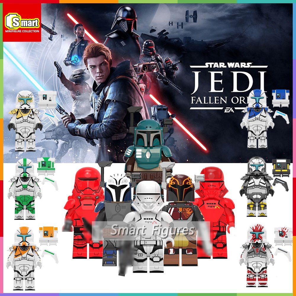 Star Wars Set Seri Mini Figure Biru Dan Putih Porcelain Clone Legion Stormtrooper Republik Commando Puzzle Rakitan Blok Bangunan Mainan